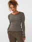 SAMPLE Knitted Top Devina | Mud/ecru