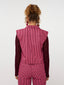Gilet Marit | Coral pink/burgundy