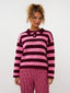 Knitted top Agnes | Burgundy/coral pink