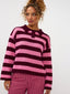 Knitted top Agnes | Burgundy/coral pink