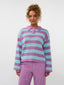 Knitted top Agnes | Violet/turquoise
