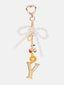 Charm Pearl Bow | White