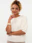 Knitted top Mary | Ecru