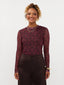 Top Willemijn | Burgundy flower
