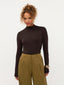 Knitted top Sjoukje | Dark brown