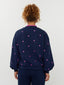 Sweater Hearts | Navy/fuchsia purple