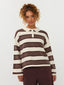 Knitted top Balou | Ecru/brown