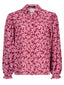 SAMPLE Blouse Alyssa | Wine red/lilac flower