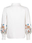 Blouse Blossom White/red/blue