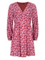 SAMPLE Dress Jaely | Wine red/lilac flower