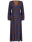 Dress Michelle | Blue/brown flower