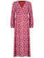 Dress Michelle Wine red/lilac flower