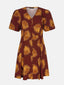 SAMPLE Dress Nika | Red brown