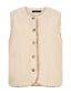 Gilet Evelynn Off-white/camel