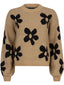 Knitted sweater Daisie Beige/black