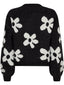 Knitted sweater Daisie Black/off-white