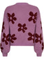 Knitted sweater Daisie Lilac/burgundy