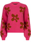 Knitted sweater Daisie Pink/camel