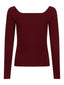 Knitted top Bowie Wine red