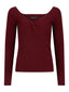 Knitted top Bowie | Wine red