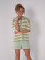 Knitted top Janouk | Sage green/ecru