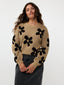 Knitted sweater Daisie Beige/black