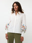 Blouse Blossom White/red/blue