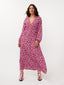 Dress Michelle Wine red/lilac flower