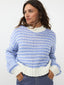 Knitted sweater Pippa Off-white/light blue