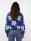 Knitted sweater Daisie Blue/off-white