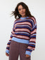 Knitted sweater Meggie | Blue/burgundy/camel/soft pink