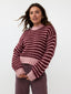 Knitted sweater Pippa Burgundy/soft pink