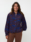 Blouse Alyssa Blue/brown flower