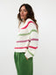 Knitted sweater Kimi Soft green/fuchsia/lilac